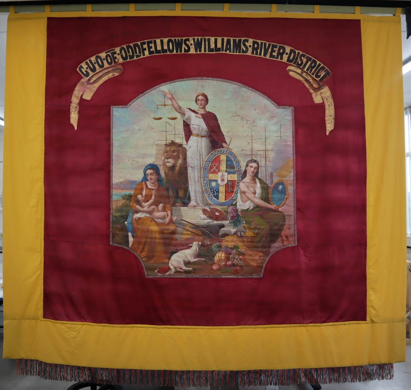 Photo of Williams River Lodge Grand United Order of Oddfellows Banner