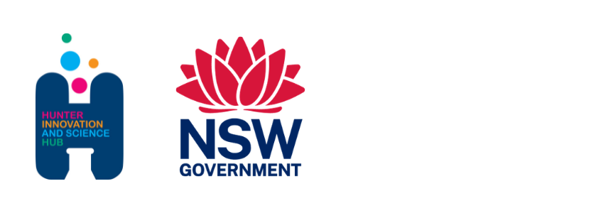 Hunter Innovation and Science Hub and NSW Government logos